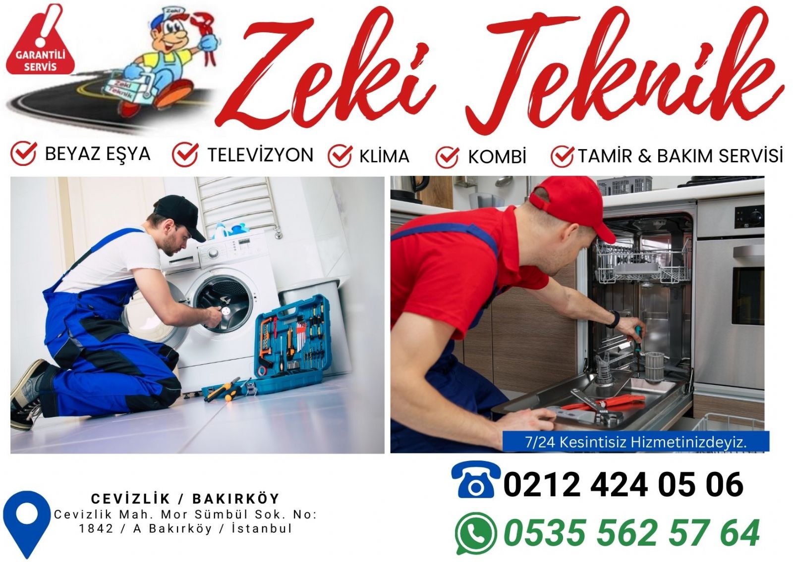 Cevizlik Beyaz Eşya Tamircisi Bakırköy